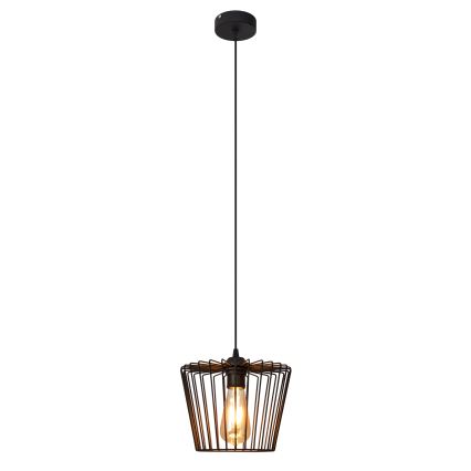 Kattokruunu johdossa TORRI 1xE27/15W/230V halkaisija 23 cm musta