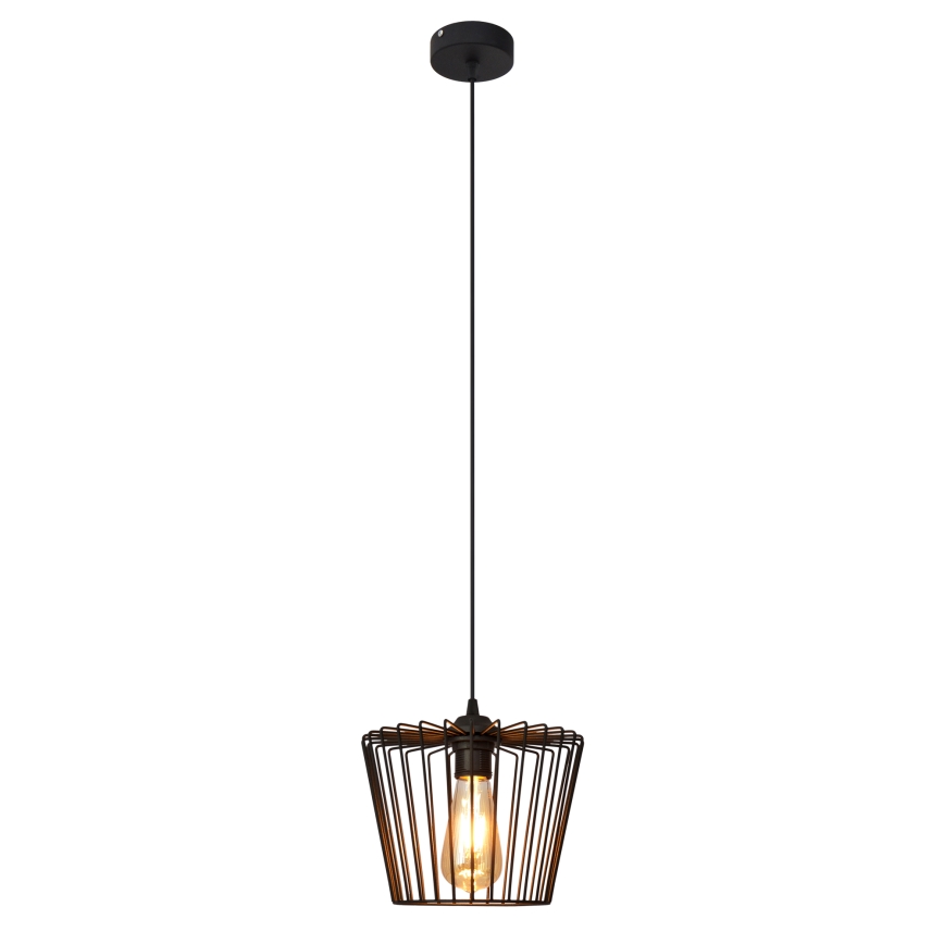 Kattokruunu johdossa TORRI 1xE27/15W/230V halkaisija 23 cm musta