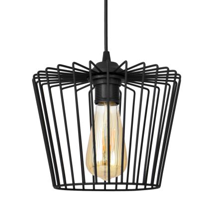 Kattokruunu johdossa TORRI 1xE27/15W/230V halkaisija 23 cm musta