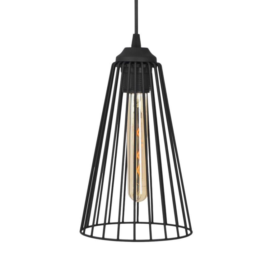Kattokruunu johdossa TORRI 2xE27/15W/230V musta