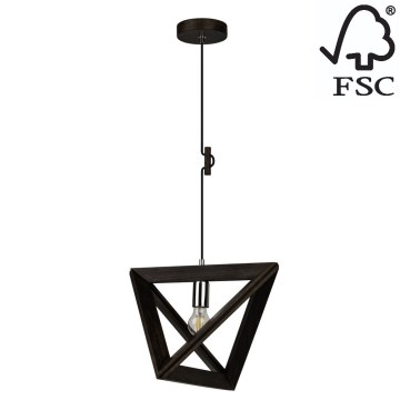 Kattokruunu johdossa TRIGONON 1xE27/60W/230V pyökki - FSC-sertifioitu