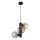 Kattokruunu johdossa TUBE 3xE27/60W/230V musta/savuinen beige