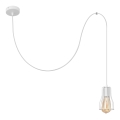Kattokruunu johdossa TUBE LONG 1xE27/15W/230V valkoinen