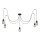 Kattokruunu johdossa TUBE LONG 5xE27/10W/230V musta