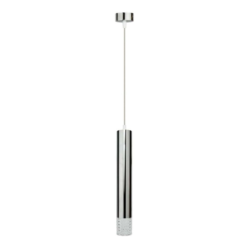 Kattokruunu johdossa TUBI 1xGU10/8W/230V kiiltävä kromi