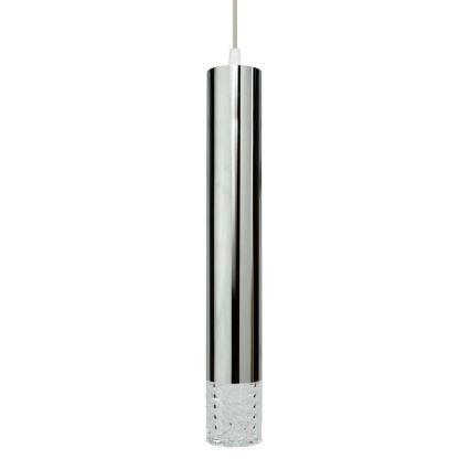 Kattokruunu johdossa TUBI 1xGU10/8W/230V kiiltävä kromi