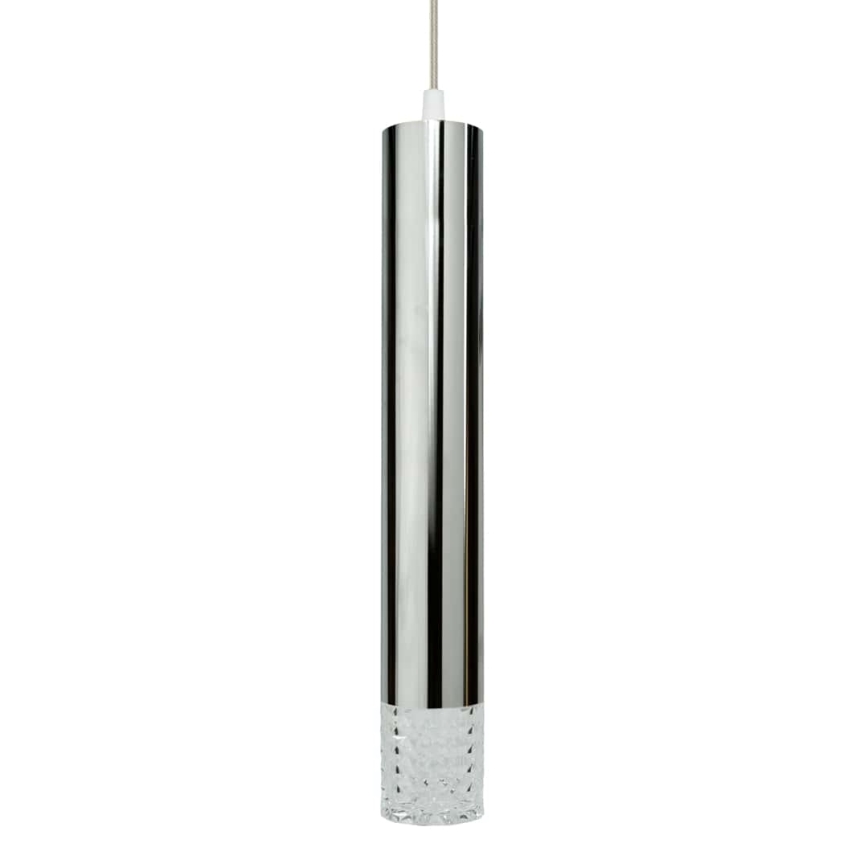 Kattokruunu johdossa TUBI 1xGU10/8W/230V kiiltävä kromi