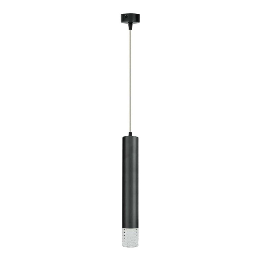 Kattokruunu johdossa TUBI 1xGU10/8W/230V musta