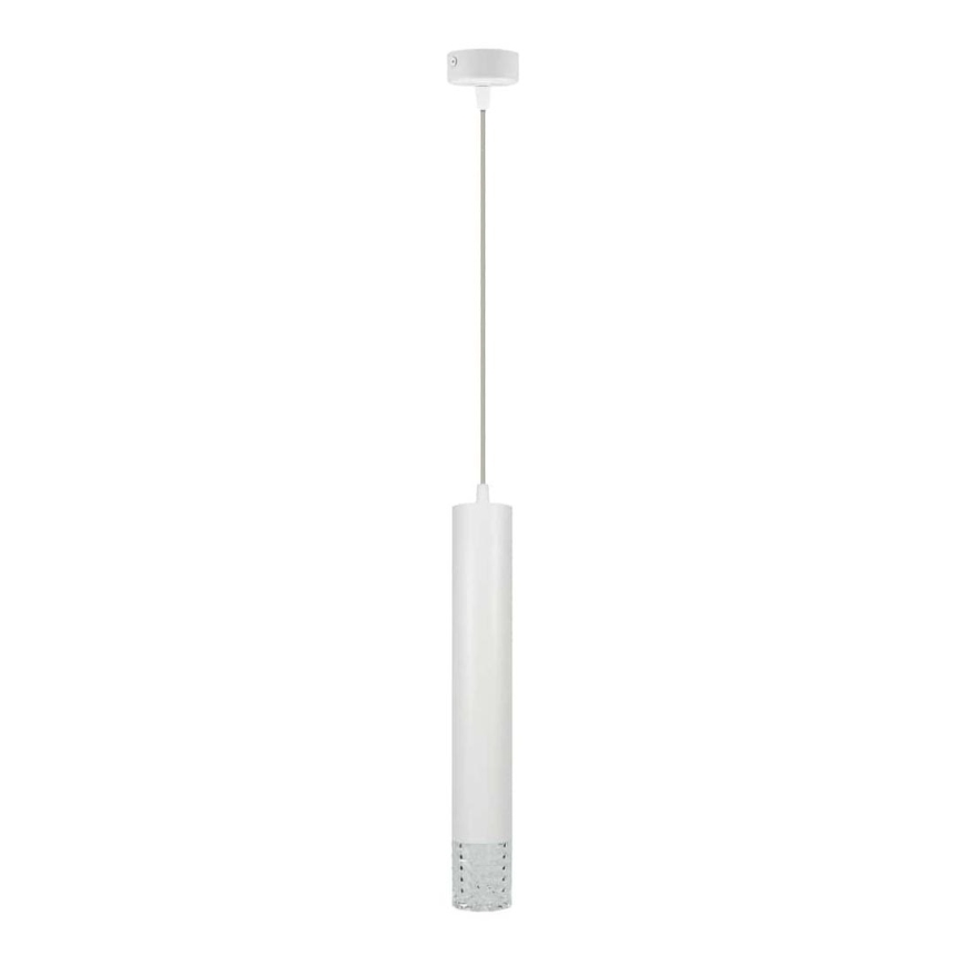 Kattokruunu johdossa TUBI 1xGU10/8W/230V valkoinen
