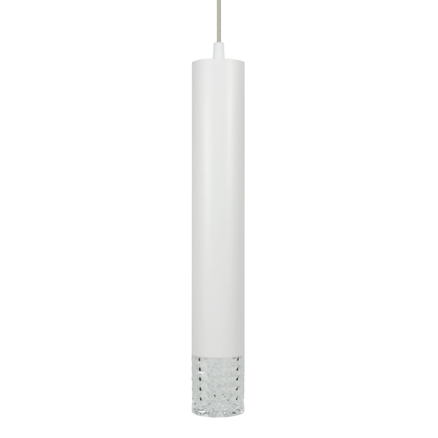Kattokruunu johdossa TUBI 1xGU10/8W/230V valkoinen