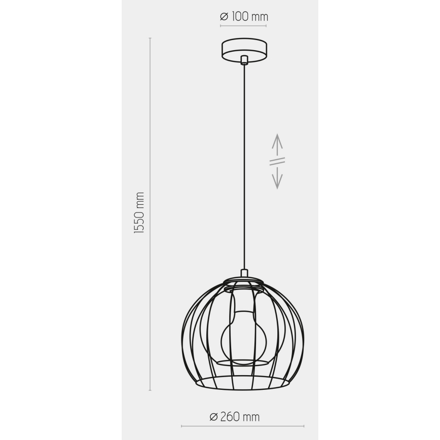 Kattokruunu johdossa UNIVERSO 1xE27/60W/230V