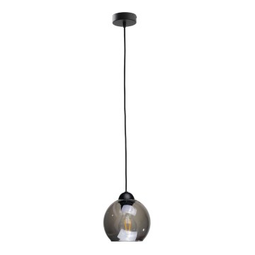 Kattokruunu johdossa UNO 1xE27/60W/230V musta/savuinen