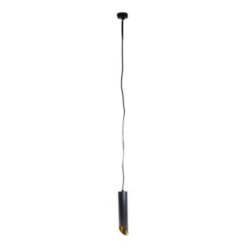 Kattokruunu johdossa VALDA 1xGU10/60W/230V 132 cm musta