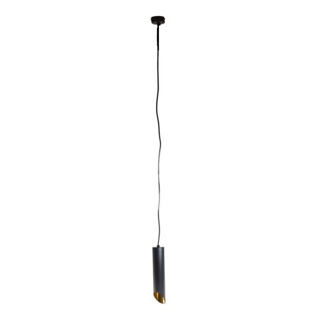 Kattokruunu johdossa VALDA 1xGU10/60W/230V 132 cm musta
