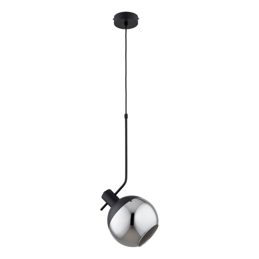 Kattokruunu johdossa VELTO 1xE27/15W/230V musta/savuinen
