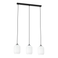 Kattokruunu johdossa VERDI 3xE27/15W/230V musta/valkoinen
