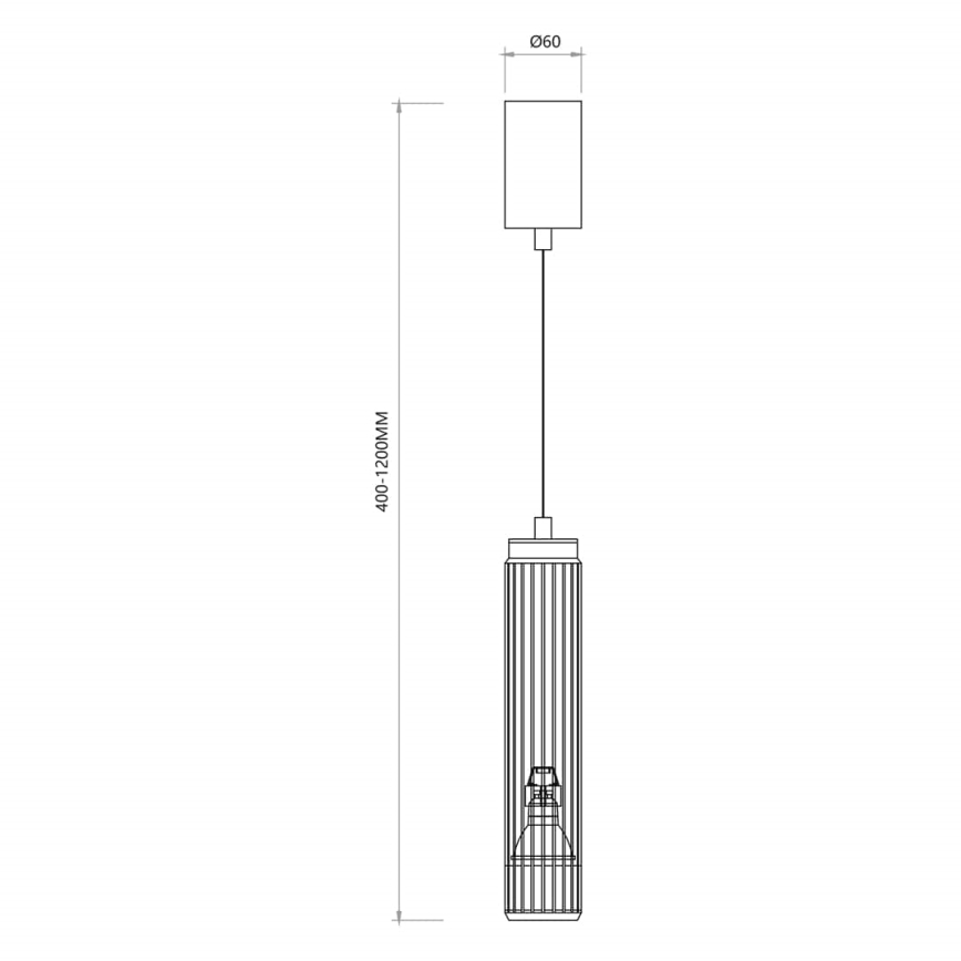 Kattokruunu johdossa VERTICAL 1xGU10/8W/230V valkoinen