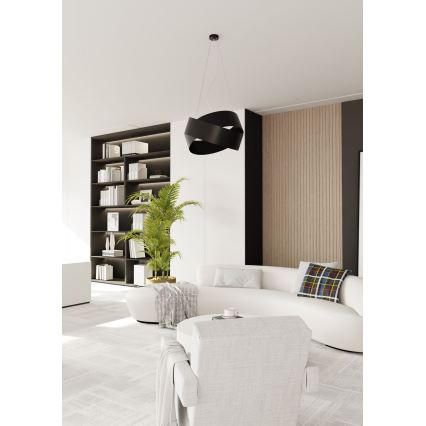 Kattokruunu johdossa VIENO 3xE27/15W/230V musta