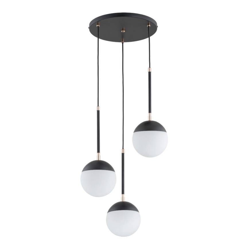 Kattokruunu johdossa VOLDA 3xE14/10W/230V halkaisija 44 cm musta