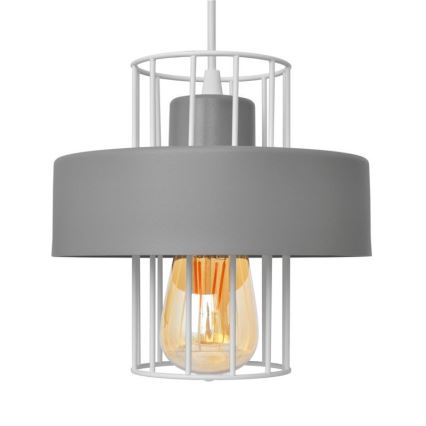 Kattokruunu johdossa VOLTA 1xE27/15W/230V harmaa