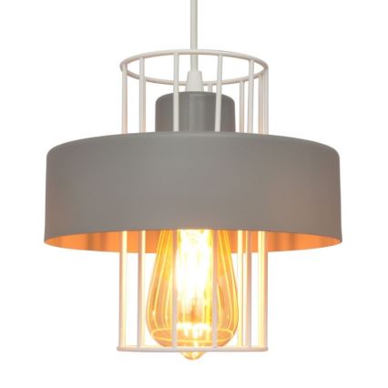 Kattokruunu johdossa VOLTA 3xE27/15W/230V halkaisija 42 cm harmaa