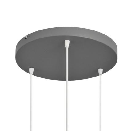Kattokruunu johdossa VOLTA 3xE27/15W/230V halkaisija 42 cm harmaa