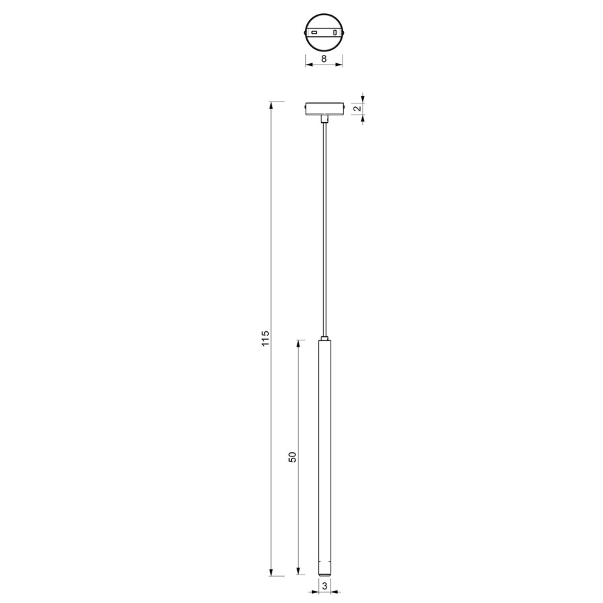 Kattokruunu johdossa YORU 1xG9/8W/230V 50 cm musta