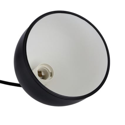 Kattokruunu johdossa YSTAD 1xE27/40W/230V musta