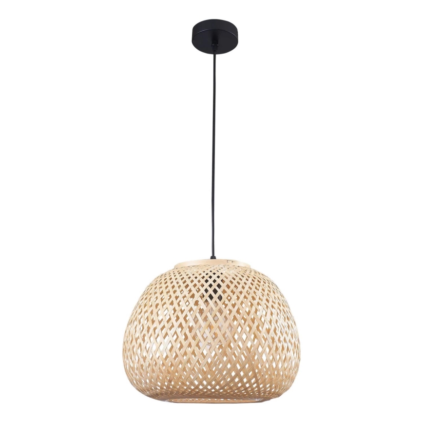 Kattokruunu johdossa ZANZIBAR 1xE27/20W/230V halkaisija 35 cm bambu