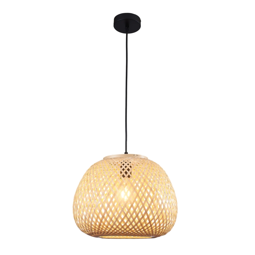 Kattokruunu johdossa ZANZIBAR 1xE27/20W/230V halkaisija 35 cm bambu