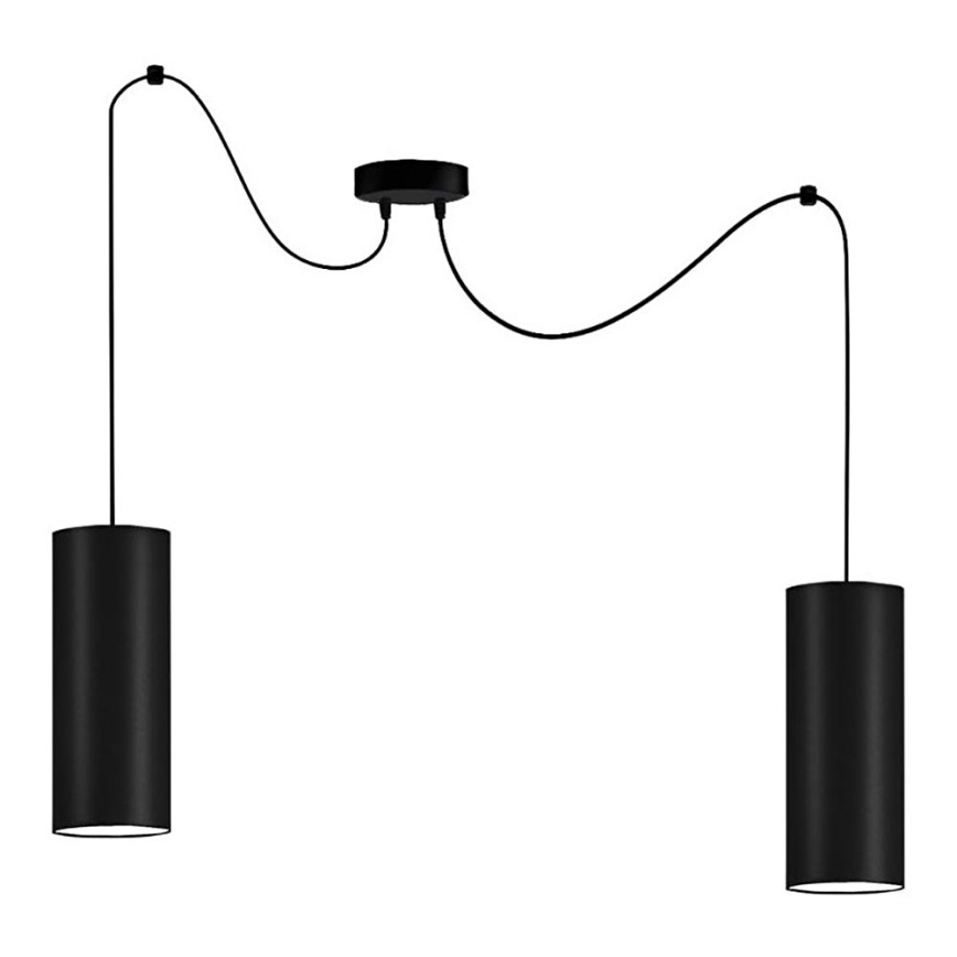 Kattokruunu johdossa ZIK 2xE27/40W/230V hämähäkki musta