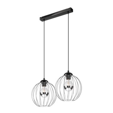 Kattokruunu johdossa ZOYA 2xE27/60W/230V kiiltävä kromi