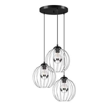 Kattokruunu johdossa ZOYA 3xE27/60W/230V kiiltävä kromi