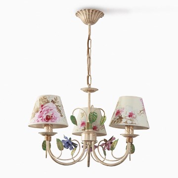 Kattokruunu ketjulla CAMELLIA 3xE14 / 40W / 230V vaaleanpunainen