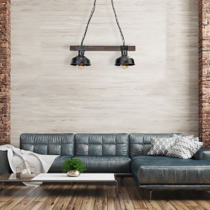 Kattokruunu ketjulla FARO 2xE27 / 60W / 230V