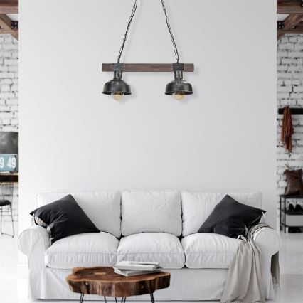 Kattokruunu ketjulla FARO 2xE27 / 60W / 230V