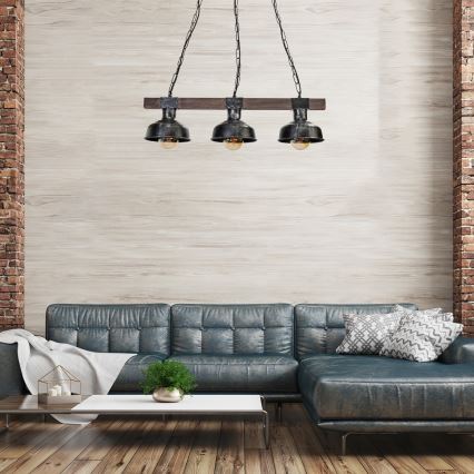 Kattokruunu ketjulla FARO 3xE27 / 60W / 230V