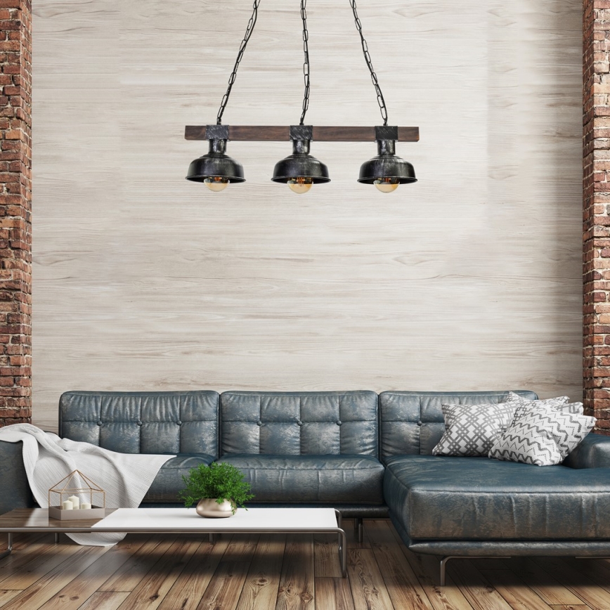 Kattokruunu ketjulla FARO 3xE27 / 60W / 230V