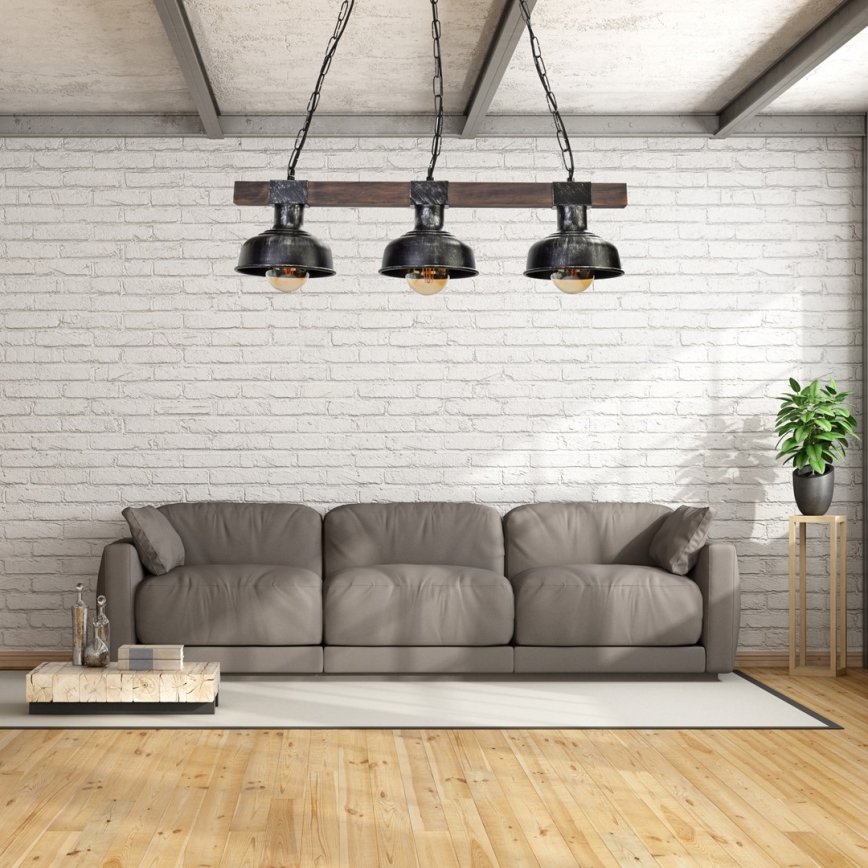 Kattokruunu ketjulla FARO 3xE27 / 60W / 230V