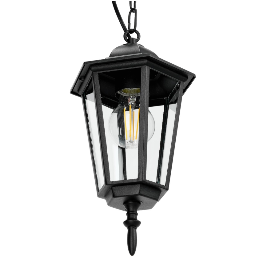 Kattokruunu ketjulla ulkokäyttöön 1xE27 / 60W / 230V musta