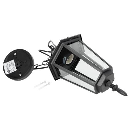 Kattokruunu ketjulla ulkokäyttöön 1xE27 / 60W / 230V musta
