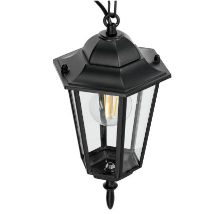 Kattokruunu ketjulla ulkokäyttöön 1xE27 / 60W / 230V musta