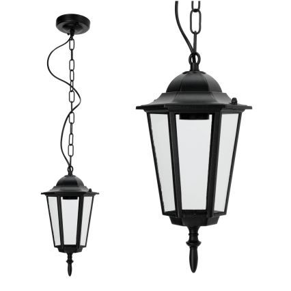 Kattokruunu ketjulla ulkokäyttöön 1xE27 / 60W / 230V musta