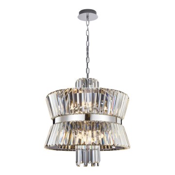 Kattokruunu ketjussa AURELIA 12xE14/40W/230V mattakromi