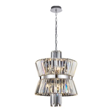 Kattokruunu ketjussa AURELIA 8xE14/40W/230V mattakromi