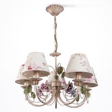 Kattokruunu ketjussa CAMELLIA 5XE14/40W/230V 47 cm