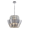 Kattokruunu ketjussa DONNA 12xE14/40W/230V halkaisija 55 cm mattakromi