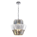 Kattokruunu ketjussa DONNA 9xE14/40W/230V halkaisija 45 cm mattakromi