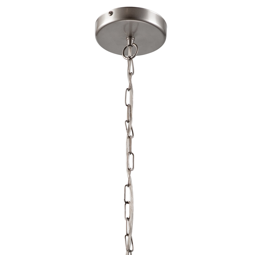 Kattokruunu ketjussa GINA 3xE27/60W/230V mattakromi