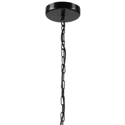 Kattokruunu ketjussa GINA 3xE27/60W/230V musta